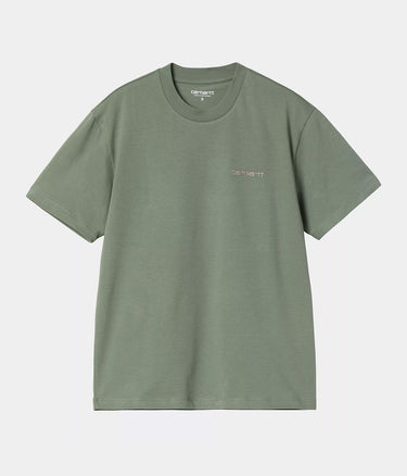 Carhartt Wip Womens Script Embroidary T-shirt I032293 Park