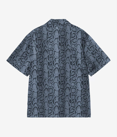 CARHARTT WIP SNAKE CAMO SHIRT I036275 VELVET BLUE GARMENT DYED