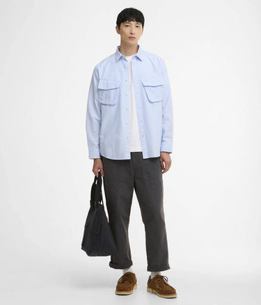 BARBOUR HERITAGE SELECT ARNHA 오버사이즈 옥스포드 정글 셔츠 스카이 블루 - Shoelosophy