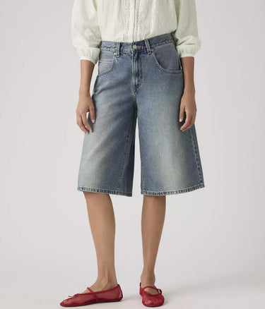 LEVI'S WOMENS SUPER BAGGY BARREL JORTS 005DT-0002 HAZY TIMES