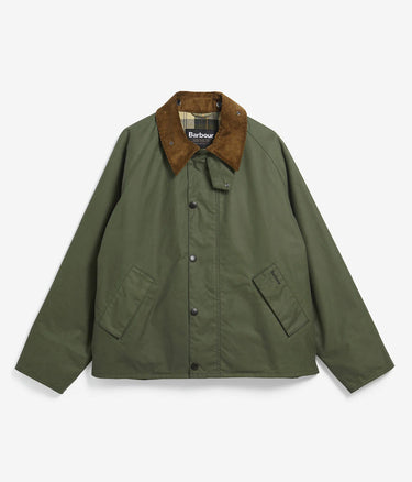 BARBOUR HERITAGE OVERSIZED TRANSPORT JACKET MWX1678GN32 LIGHT MOSS WAXED