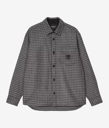 CARHARTT WIP LOWIS SHIRT I035328 HOUNDSTOOTH GRAY HEATHER