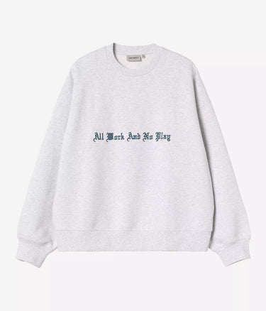 CARHARTT WIP NO PLAY SWEATSHIRT I035609 ASH HEATHER