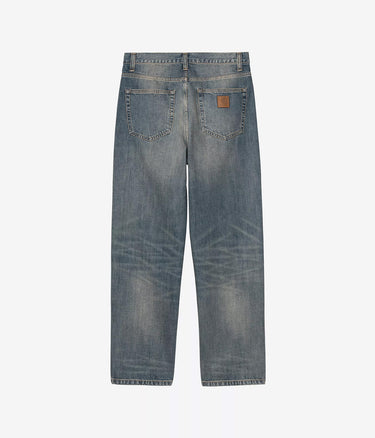 CARHARTT WIP AARON PANT I035879 BLUE WORN USED WASH