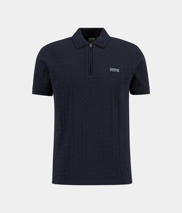 BARBOUR INTERNATIONAL LANGSTON JACQUARD POLO SHIRT MML1543NY91 NAVY