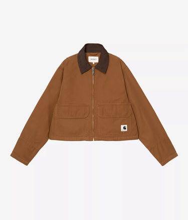 CARHARTT WIP WOMENS PRESCOTT JACKET I036512 BLACK GARMENT DYED