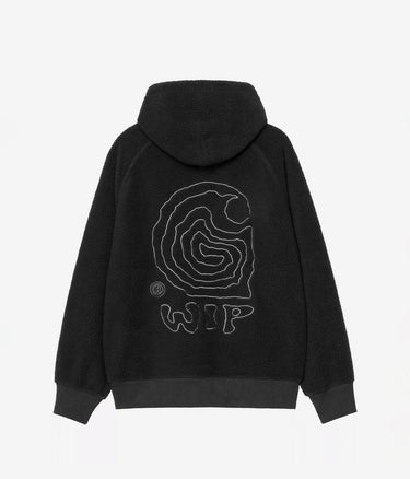 CARHARTT WIP HOODED HELIX SWEATSHIRT I035598 BLACK PORPHYRY