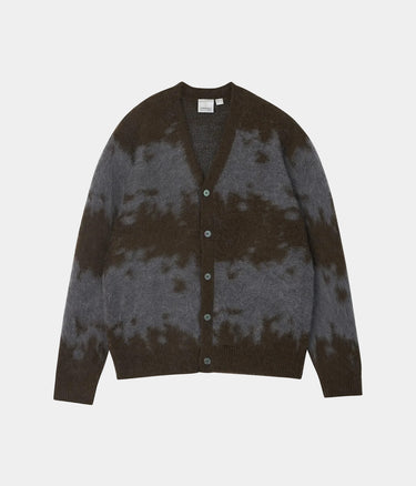 GRAMICCI MOHAIR SPLATTER CARDIGAN G6FM-J038 SLATE