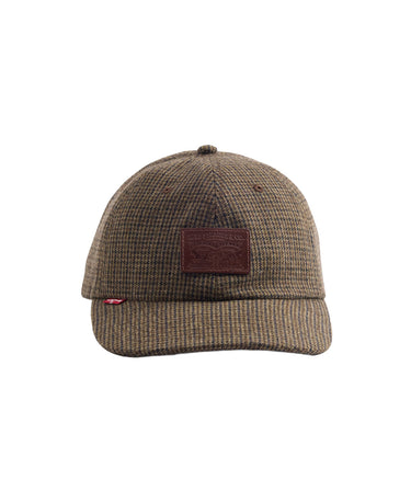 LEVI'S RELAXED DAD HERITAGE CAP 000A9-0020 HOUNDSTOOTH CORD KHAKI