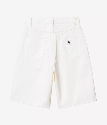 CARHARTT WIP WOMENS BRANDON SHORT I037021 WHITE RINSED