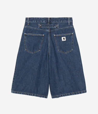 CARHARTT WIP WOMENS BELMONT SHORT I036598 BLUE STONE WASHED