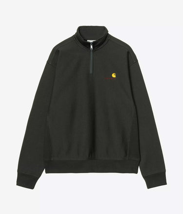 CARHARTT WIP HALF ZIP AMERICAN SCRIPT SWEATSHIRT I027014 RAVEN