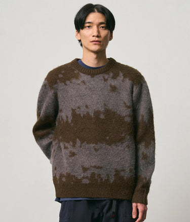 GRAMICCI MOHAIR SPLATTER SWEATER G6FM-J037 SLATE