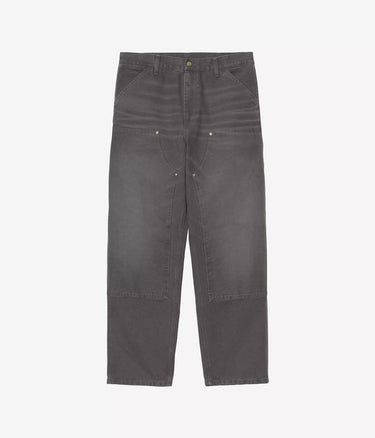 CARHARTT WIP DOUBLE KNEE PANT I034796 GRAPHITE STONE CANVAS