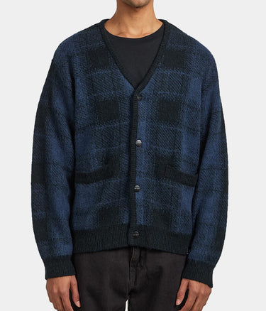 CARHARTT WIP EVERSON CARDIGAN I035978 JACQUARD BLACK JUPITER