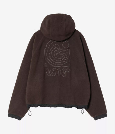 CARHARTT WIP WOMENS HOODED HELIX FLEECE JACKET I035461 PALISANDER