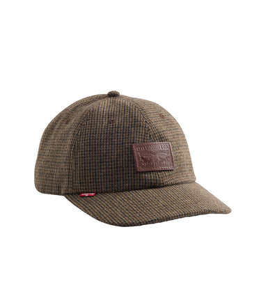 LEVI'S RELAXED DAD HERITAGE CAP 000A9-0020 HOUNDSTOOTH CORD KHAKI