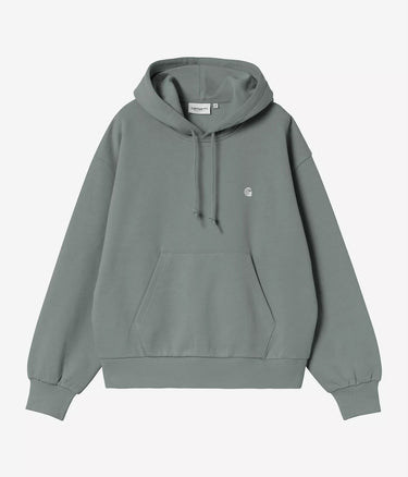 CARHARTT WIP WOMENS HOODED CASEY  SWEATSHIRT I032644 VELVET GREEN