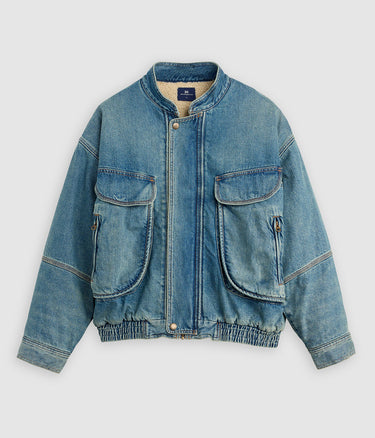 LEVI'S BLUE TAB DENIM BOMBER JACKET 006V0-0000 BLUE BRAVO