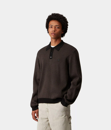 CARHARTT WIP LOWIS POLO I035395 HOUNDSTOOTH VITOLA